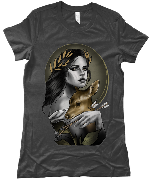 (Pre-order 6 weeks) Lady with deer Women's T-shirt