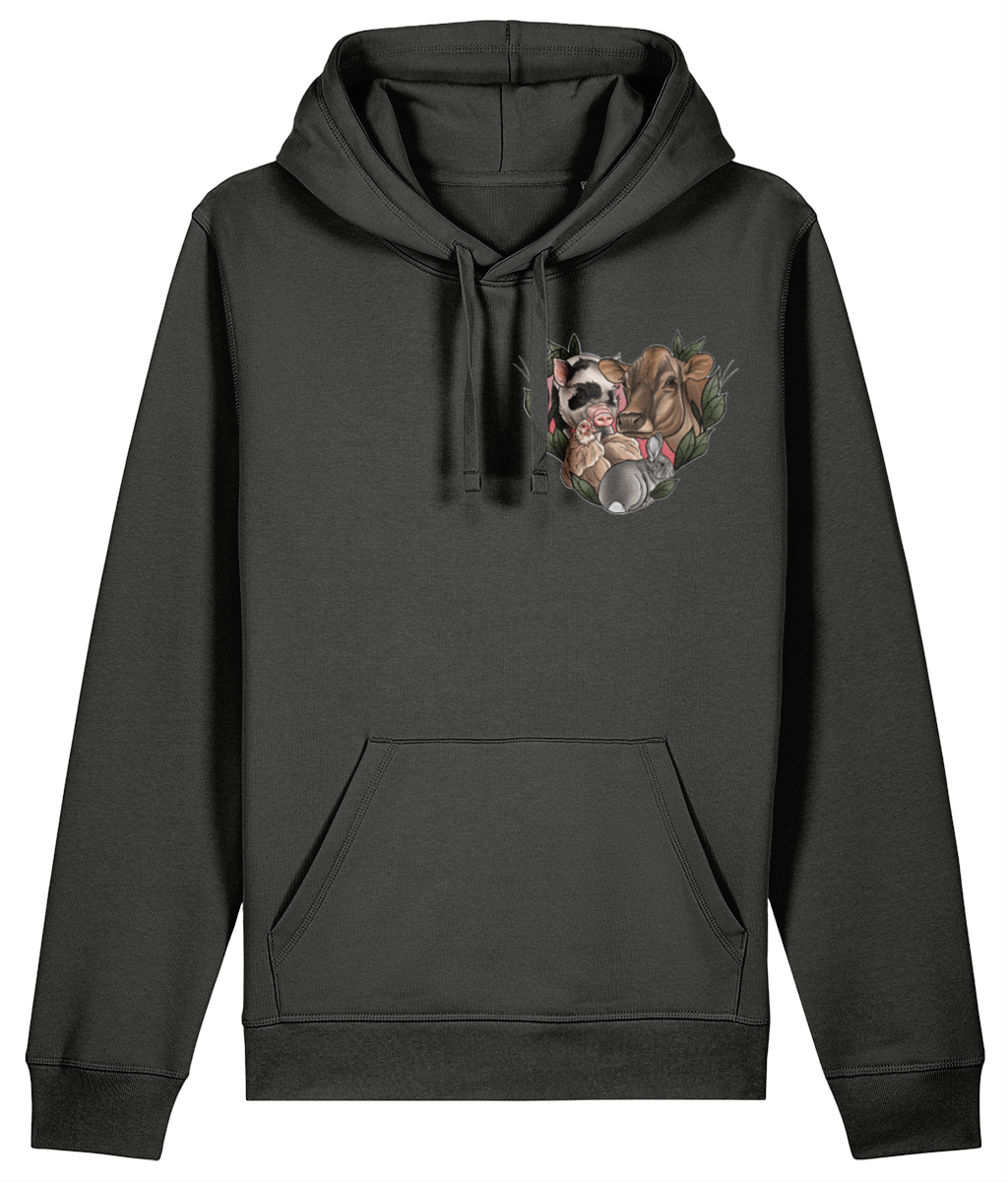 (Pre-Order 6 Weeks) Vegan Tattoo Inspired Hoodie Unisex Slim fit