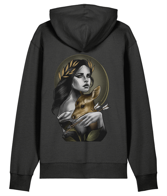 (Pre-order 6 weeks) Lady with deer Regular Fit Hoodie