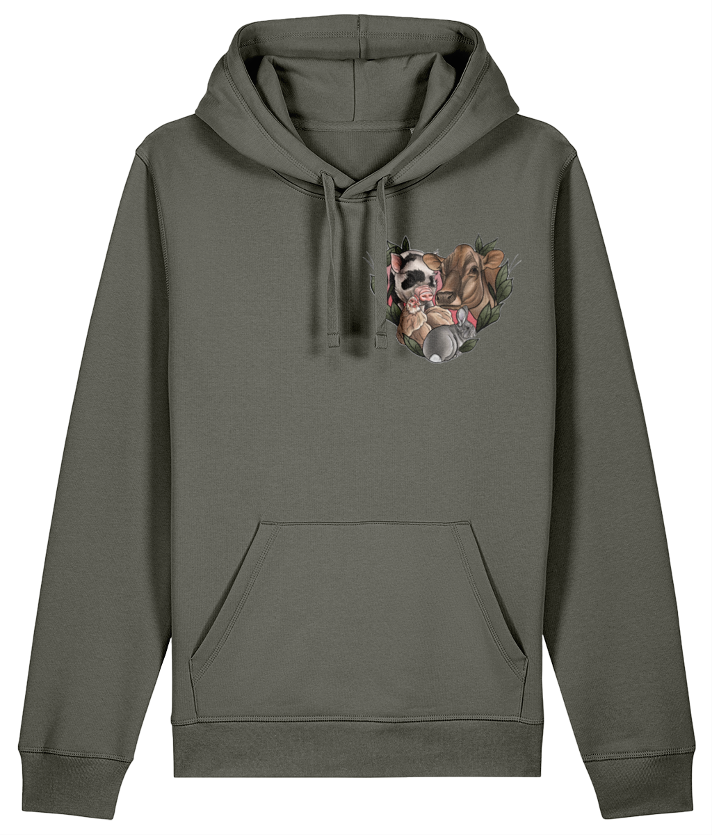 (Pre-Order 6 Weeks) Vegan Tattoo Inspired Hoodie Unisex Slim fit